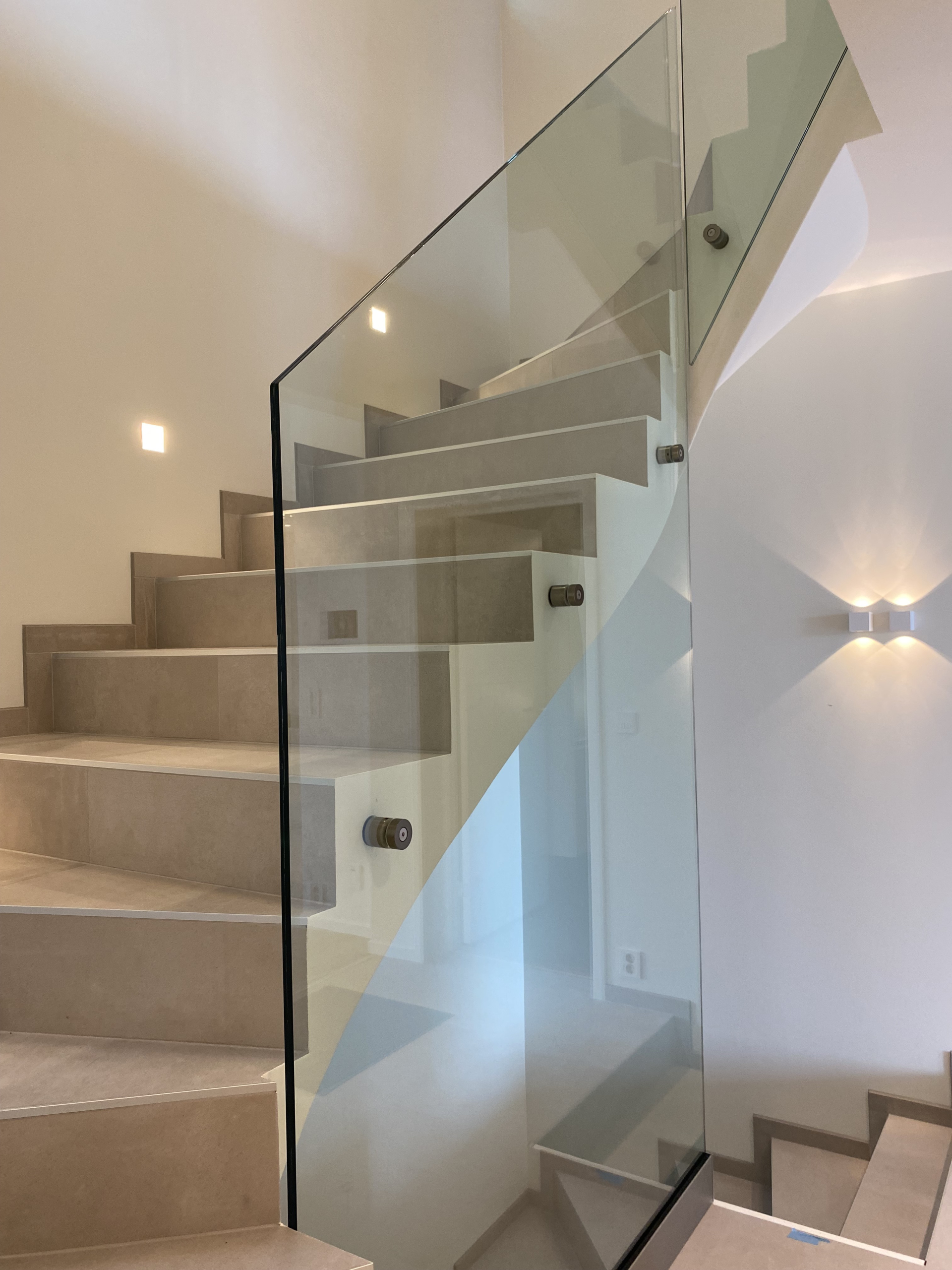 Glassrekkverk Inne Trapp